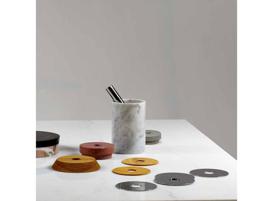 Acessórios para aperitivos - Instrumentos para coquetéis em mármore, madeira e aço - Norman Viadurini
