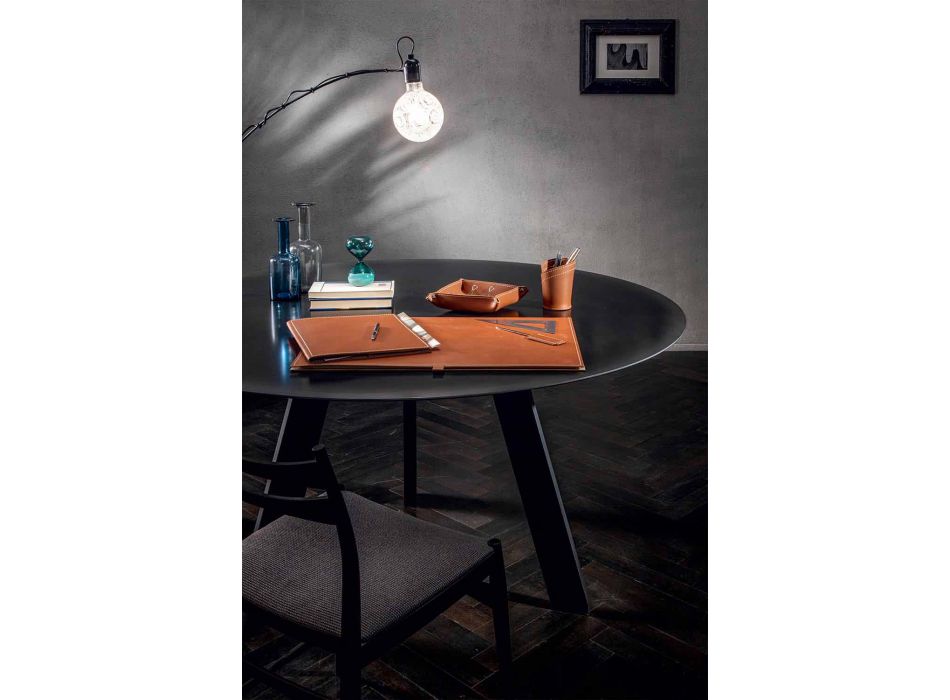 Acessórios de mesa em couro regenerado 5 peças fabricadas na Itália - Aristóteles
