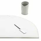 Acessórios de mesa em couro regenerado 5 peças fabricadas na Itália - Medea Viadurini