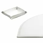 Acessórios de mesa em couro regenerado 5 peças fabricadas na Itália - Medea Viadurini