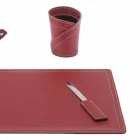 Mesa de couro regenerado de 4 peças fabricada na Itália - Ascanio Viadurini