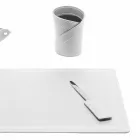 Mesa de couro regenerado de 4 peças fabricada na Itália - Ascanio Viadurini