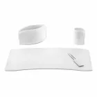 Acessórios Mesa de couro regenerado de 4 peças fabricada na Itália - Brando Viadurini