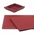 Mesa de couro regenerado de 5 peças fabricada na Itália - Ascanio Viadurini