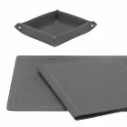 Mesa de couro regenerado de 5 peças fabricada na Itália - Ascanio Viadurini