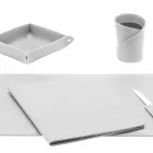 Mesa de couro regenerado de 5 peças fabricada na Itália - Ascanio Viadurini