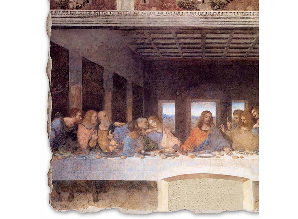 Fresco feito na Itália "A Última Ceia" de Leonardo da Vinci