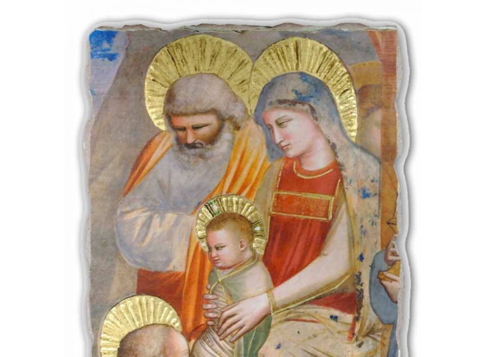 Giotto fresco "Adoração dos Magos" feito à mão na Itália Viadurini