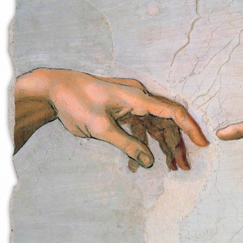 grande afresco da "Criação de Adão" de Michelangelo, particularmente