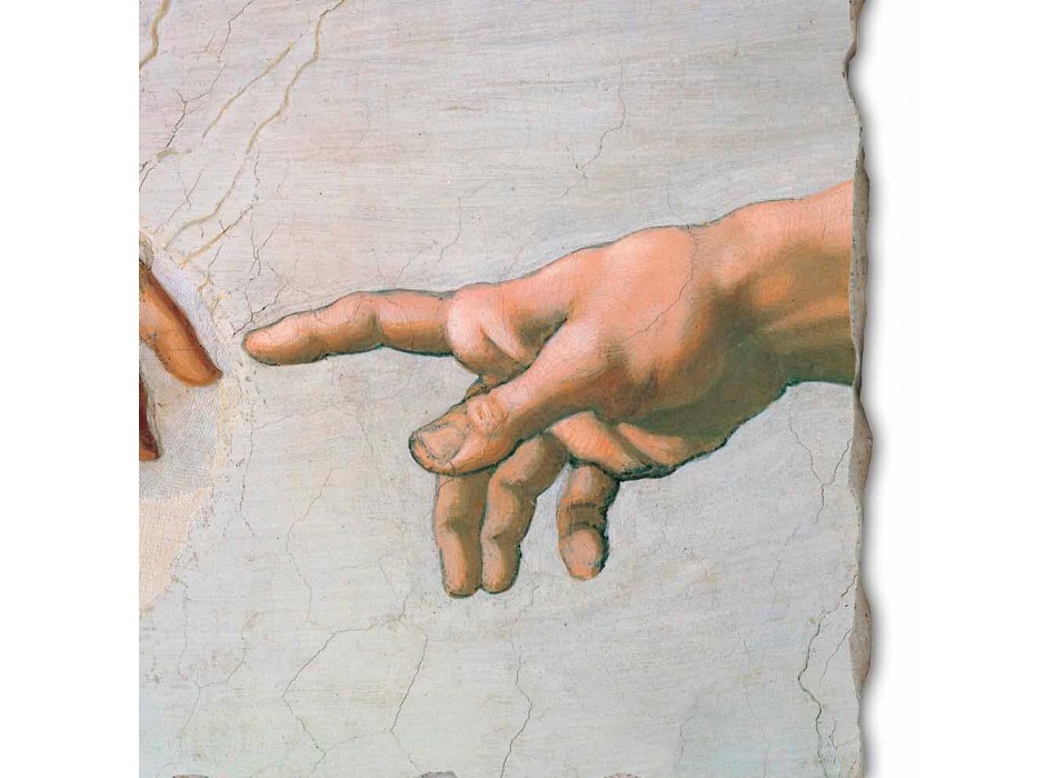 grande afresco da "Criação de Adão" de Michelangelo, particularmente