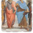 Raphael afresco "School of Athens" part. Platão e Artistotele Viadurini