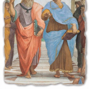 Raphael afresco "School of Athens" part. Platão e Artistotele
