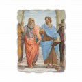 A Escola de Atenas por Raphael, afresco pintado à mão