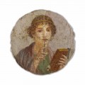 A poesia, arte romana, afresco pintado à mão