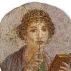 Fresco romano grande peça "The Poet" Viadurini