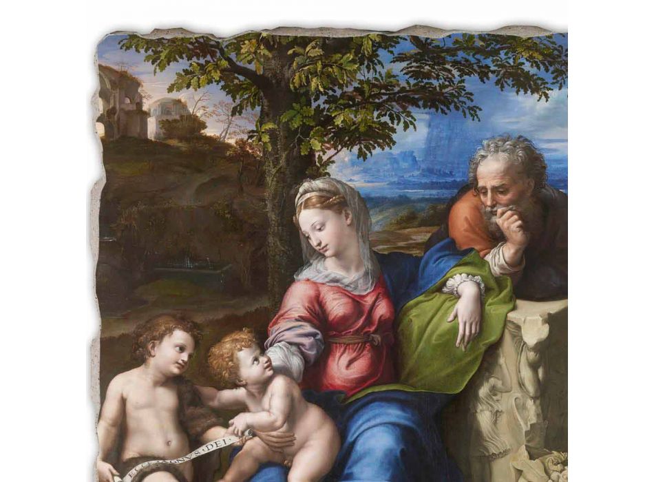 Reprodução Fresco R.Sanzio "Sagrada Família sob o Carvalho" Viadurini
