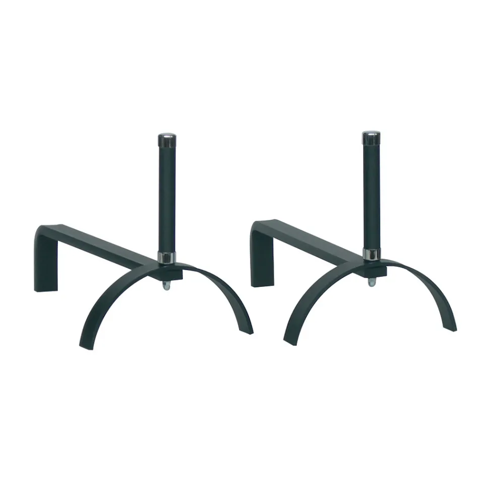 Andirons para Lareira em Diferentes Acabamentos Altura 25 cm Fabricado na Itália - Rinoceronte Viadurini