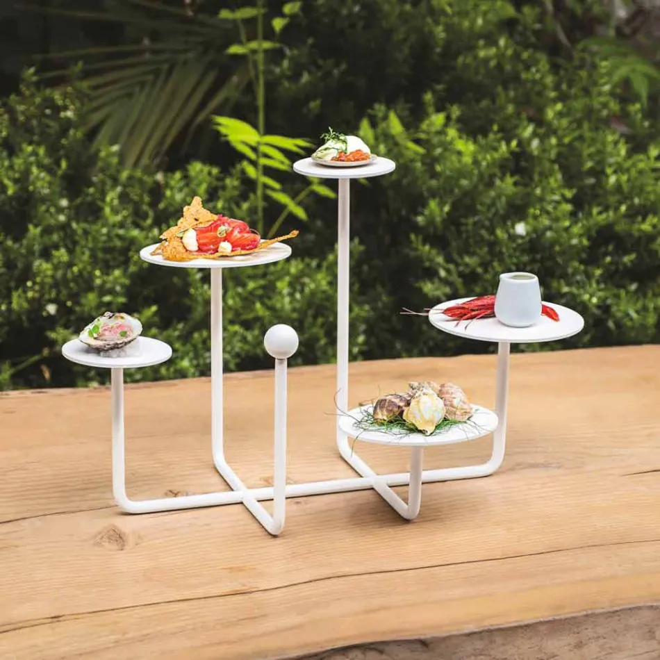 Suporte de Doces Design em Aço Pintado Made in Italy - Pennellope Viadurini