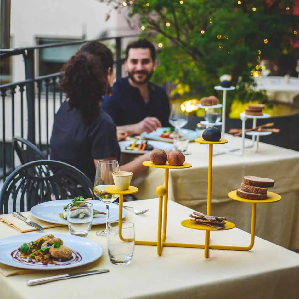 Suporte de Doces Design em Aço Pintado Made in Italy - Pennellope Viadurini