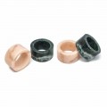 Anéis de guardanapo de mármore rosa e verde feitos na Itália 4 peças - Fulk