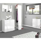 Design Cabide de Entrada em Madeira Branca, Ardósia ou Concreto - Fjona Viadurini