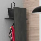 Design Cabide de Entrada em Madeira Branca, Ardósia ou Concreto - Fjona Viadurini