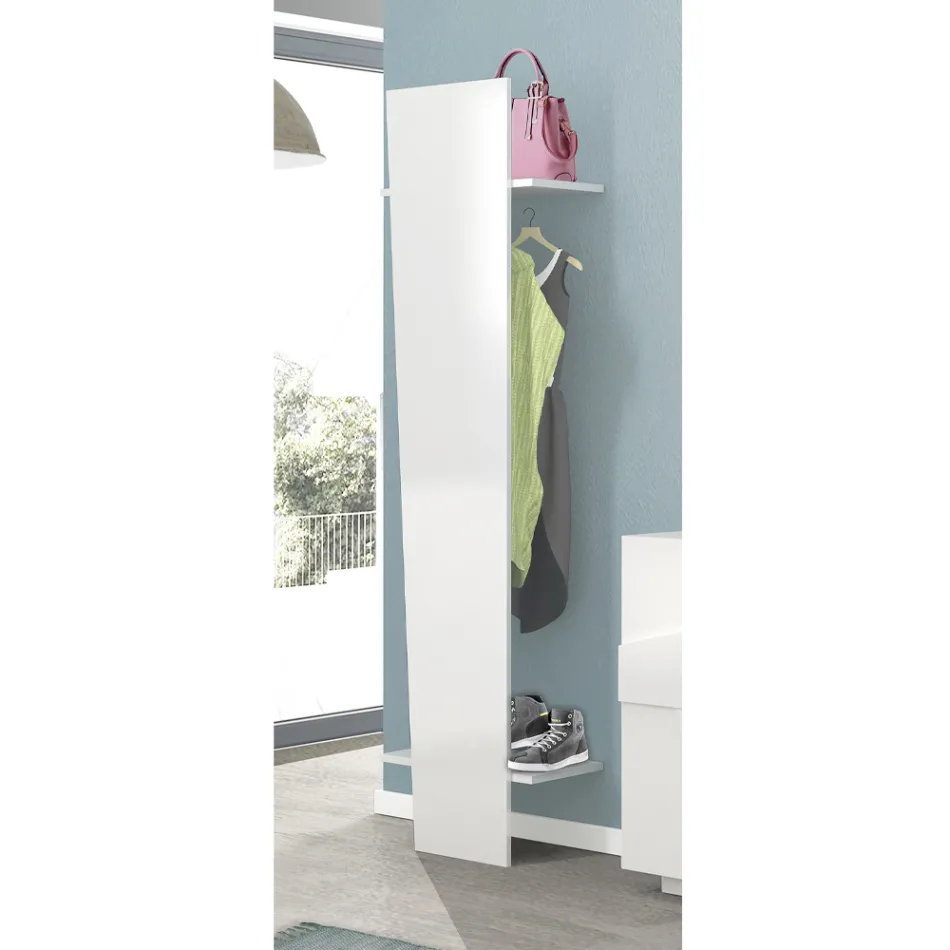 Design Cabide de Entrada em Madeira Branca, Ardósia ou Concreto - Fjona Viadurini