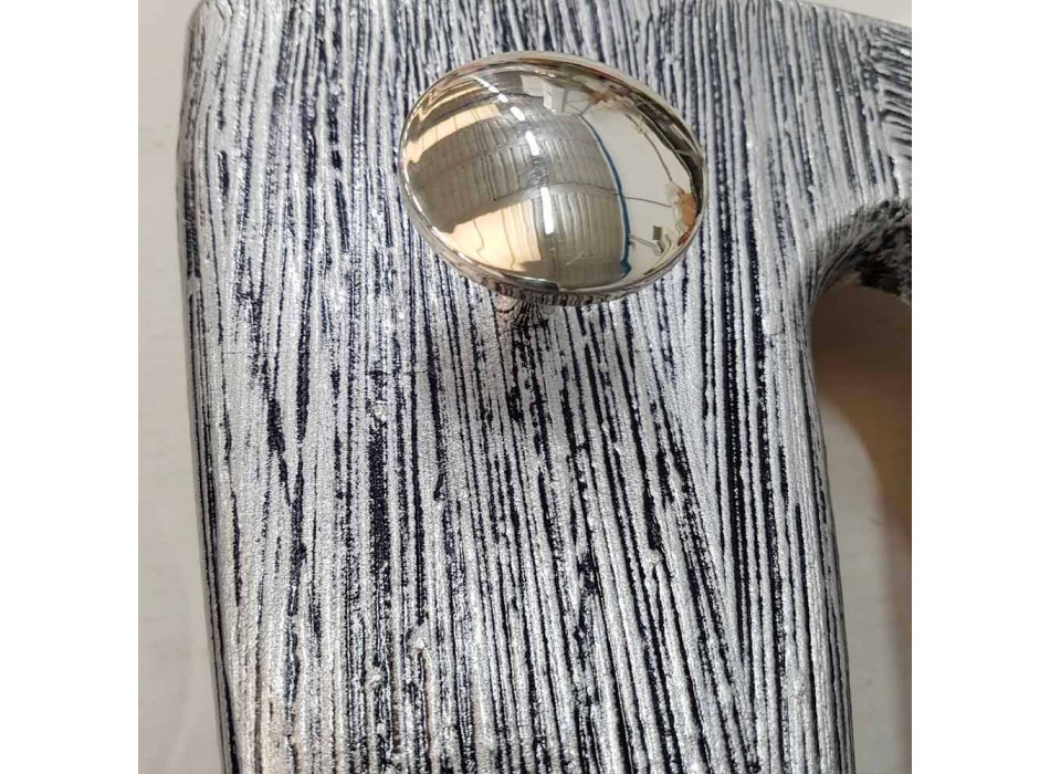 Design de cabide de parede decorado à mão em folha de prata Holt Viadurini