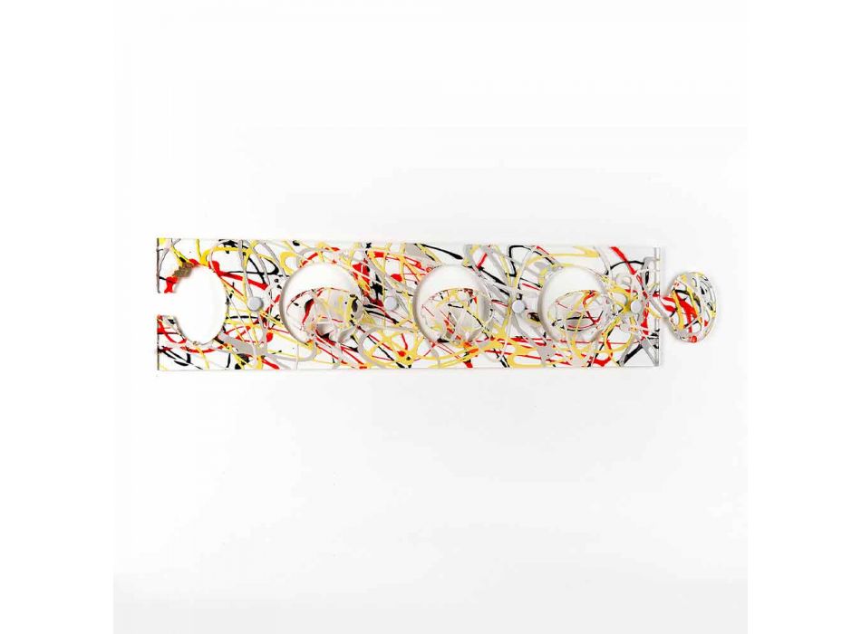 Cabide Design Wall Coat em Plexiglass colorido triplo 2 peças - Fratack Viadurini