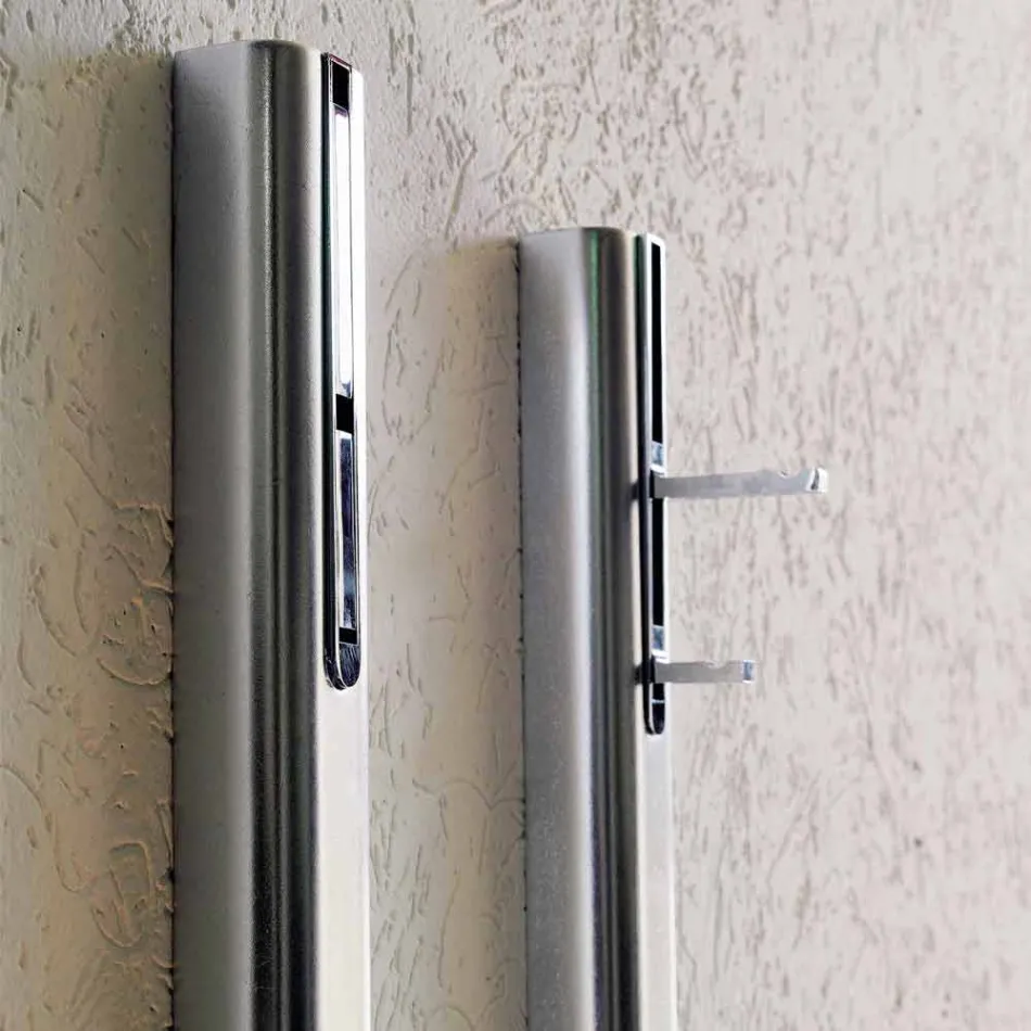 Cabide de Parede em Mdf Lacado com Gancho Duplo Fabricado na Itália - Mercúrio Viadurini