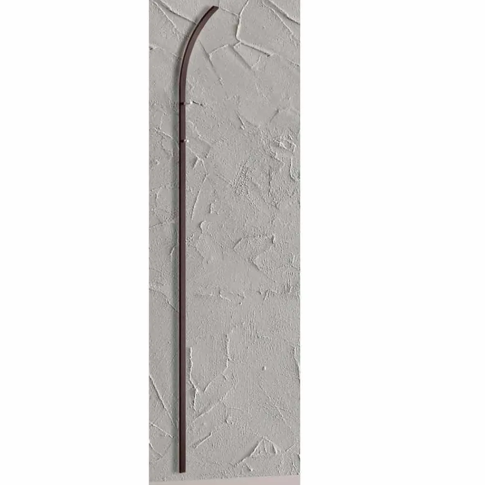 Cabide de metal para revestimento de parede com 2 ganchos e luz LED Made in Italy - Osmio Viadurini