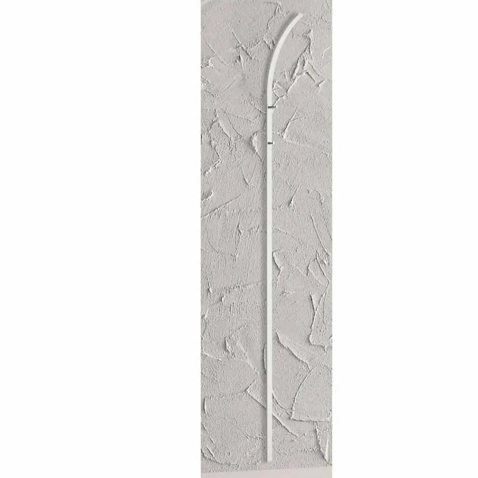 Cabide de metal para revestimento de parede com 2 ganchos e luz LED Made in Italy - Osmio Viadurini