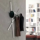 Cabide de Parede em Metal Pintado com 5 Estacas Fabricado na Itália - Olmium Viadurini