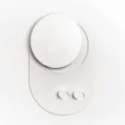 Cabide de parede moderno em aço com espelho Made in Italy - Pilippo Viadurini