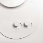 Cabide de parede moderno em aço com espelho Made in Italy - Pilippo Viadurini