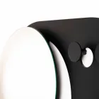 Cabide de parede moderno em aço com espelho Made in Italy - Pilippo Viadurini