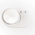 Cabide de parede moderno em aço com espelho Made in Italy - Pilippo Viadurini