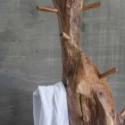 Cabide de Revestimento com Estrutura e Estacas em Teca Sólida - Abeto Viadurini