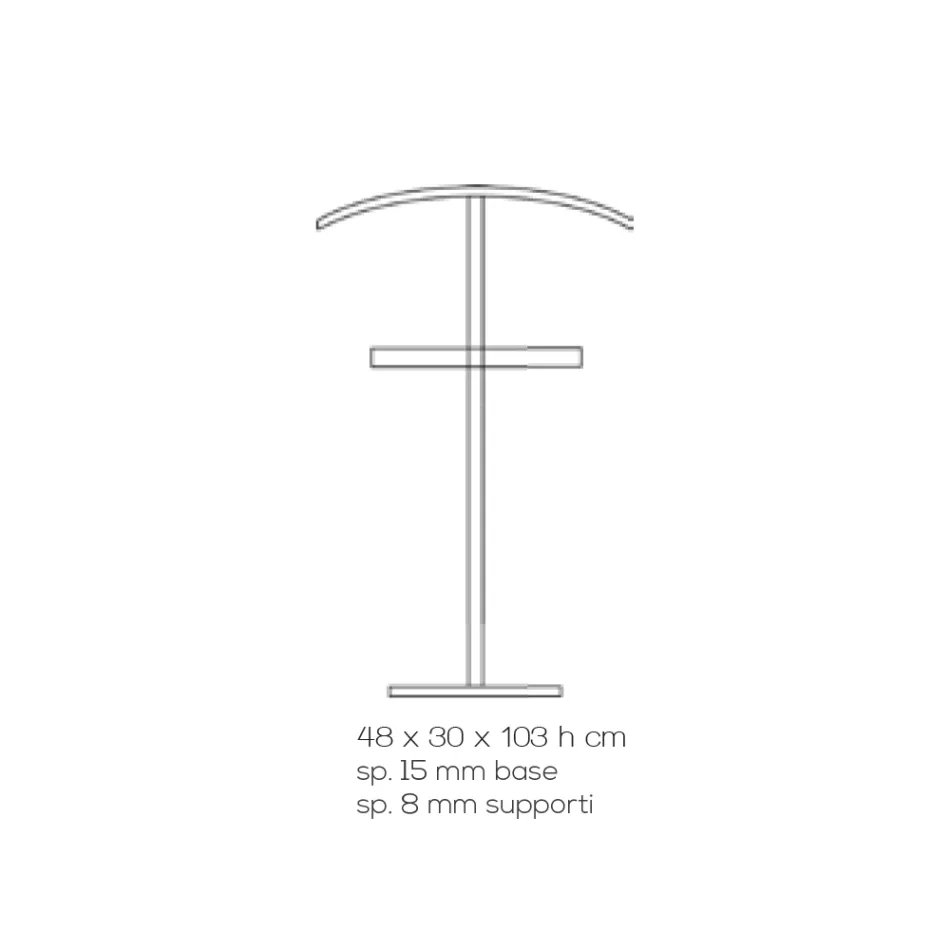 Cabide de piso de cristal acrílico transparente essencial - Ginergo Viadurini