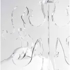 Cabideiro piso, design clássico, em plexiglass Giave Viadurini