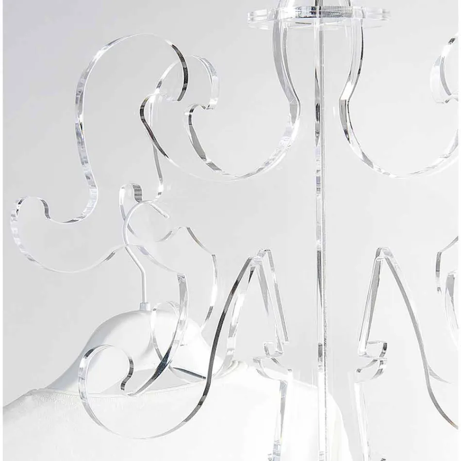 Cabideiro piso, design clássico, em plexiglass Giave Viadurini