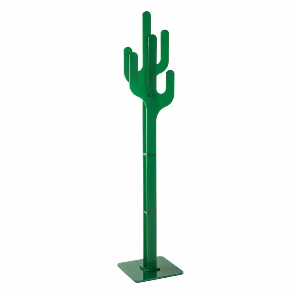 Cabide contemporâneo verde design Cactus, feito na Itália Viadurini