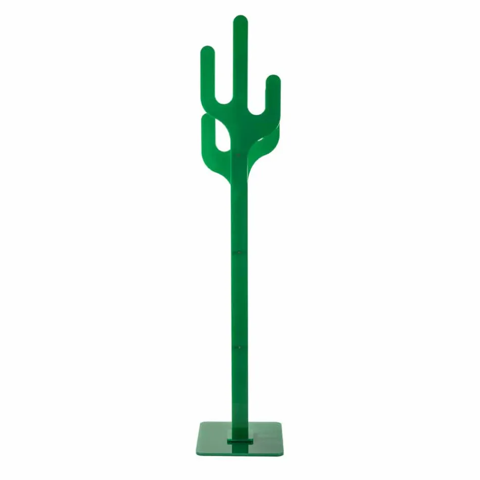 Cabide contemporâneo verde design Cactus, feito na Itália Viadurini
