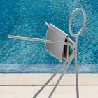 Suporte de casaco de aço de 3 peças feito na Itália - Steward by Myyour Viadurini