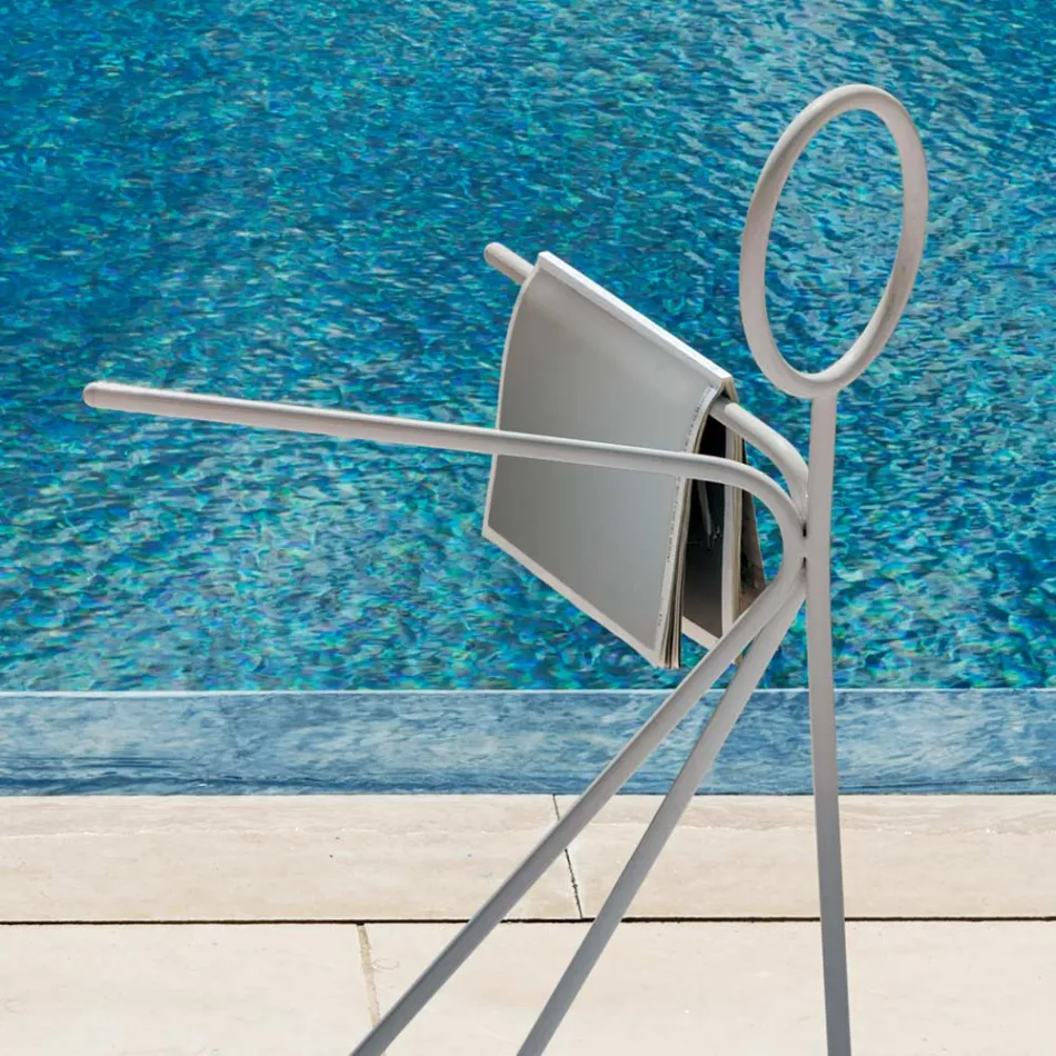 Suporte de casaco de aço de 3 peças feito na Itália - Steward by Myyour Viadurini