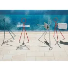 Suporte de casaco de aço de 3 peças feito na Itália - Steward by Myyour Viadurini