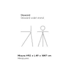 Suporte de casaco de aço de 3 peças feito na Itália - Steward by Myyour Viadurini