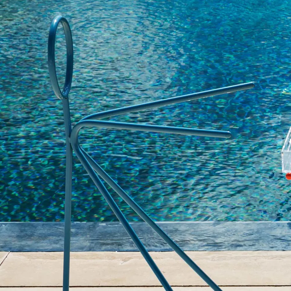 Suporte de casaco de aço de 3 peças feito na Itália - Steward by Myyour Viadurini