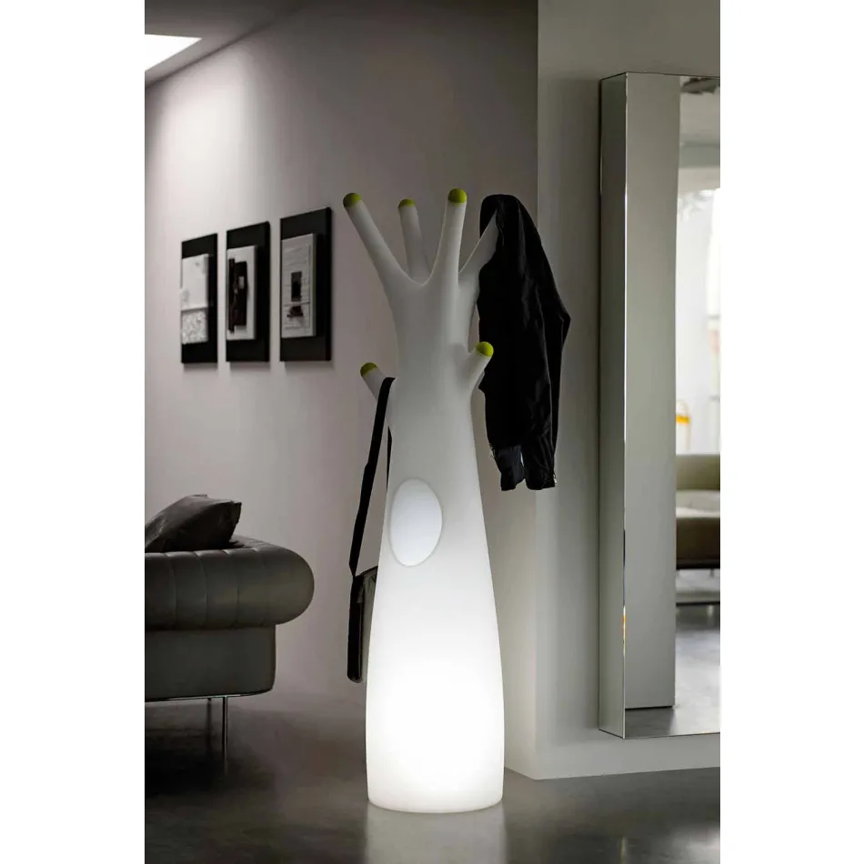 Cabide Luminous Coat em Polietileno com Luz LED Fabricado na Itália - Oldia Viadurini
