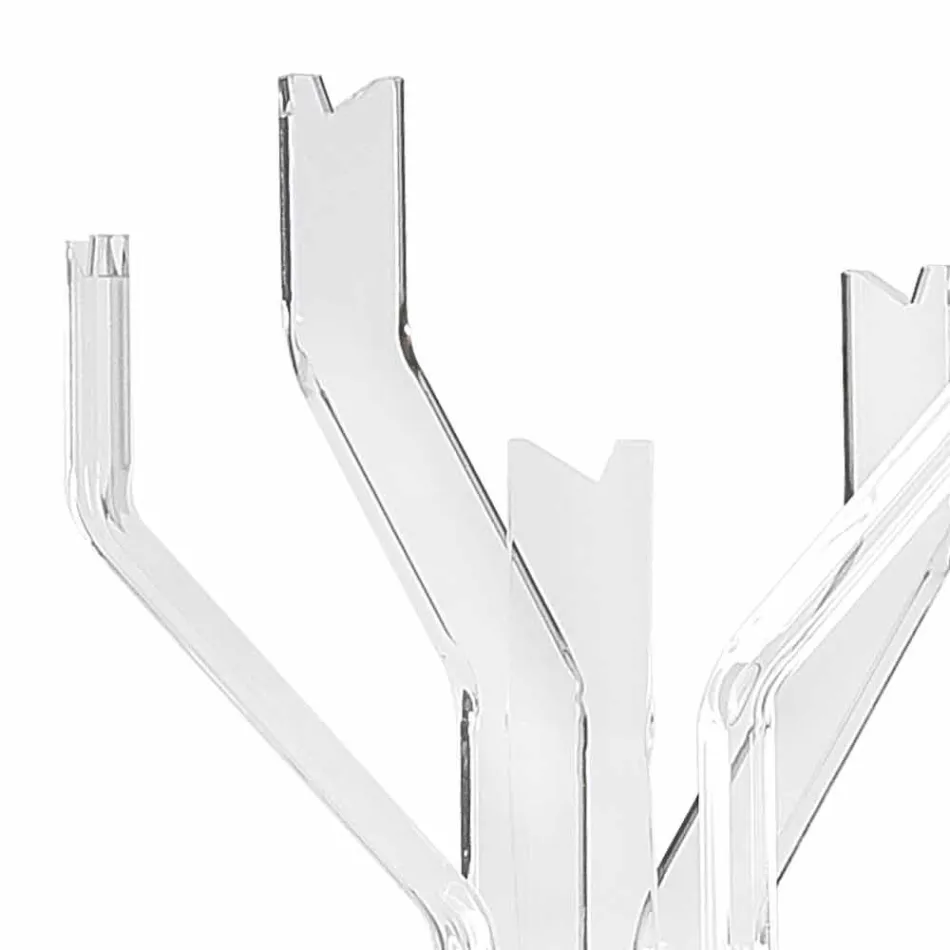 Cabide de terra transparente com 5 ganchos Andrea, design moderno Viadurini